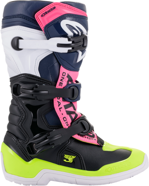 Cizme copii Alpinestars Tech 3S Black/Dark Blue/Pink Fluorescent-7