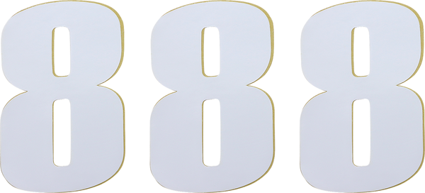 MOOSE RACING Vinyl Race Numbers White -0