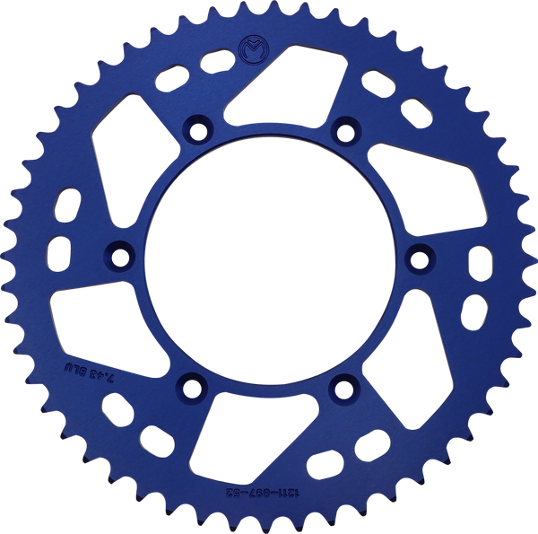 MOOSE RACING Rear Aluminum Sprocket Blue -0