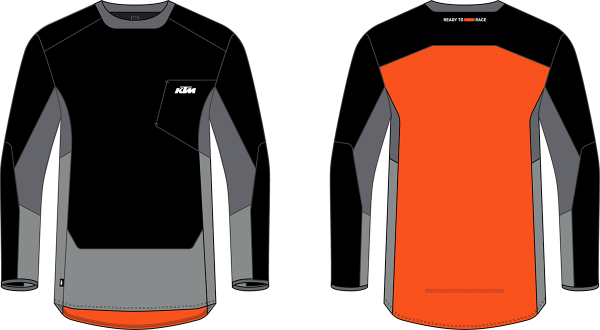 RACETECH PRO JERSEY BLK/GREY