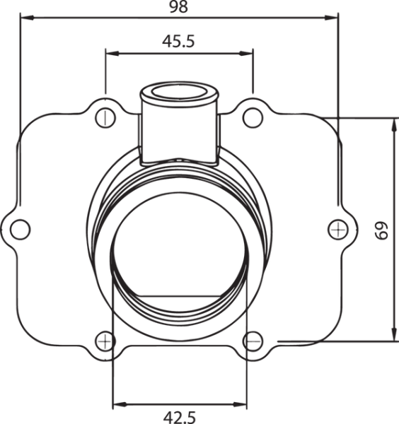 Carburetor Mounting Flange Black-0