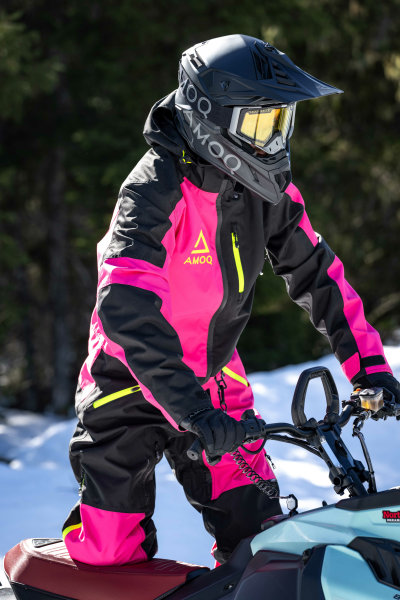 AMOQ Void V2 W's Monosuit Black/Pink/Hivis 2XS-1