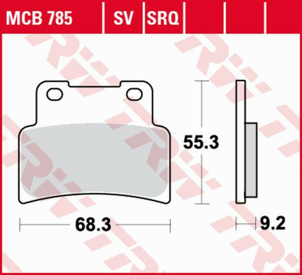 Placute frana fata TRW Sinterizate STREET APRILIA RS 125 '07 -'13/SL 750 SHIVER / DROSODURO '07 -'17/NA 850 MANA '07 -'16/SL 900 SHIVER/SMV 900 DROSODURO '17 -/YAMAHA MT 125/YZF 125R '14 -