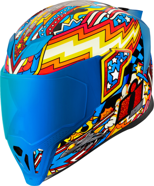 Casca Icon Airflite Fly Boy Red/Yellow/Blue-17