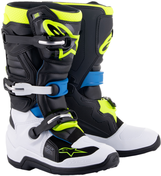 Cizme Copii Alpinestars Tech 7S Yellow/White/Blue/Black-0