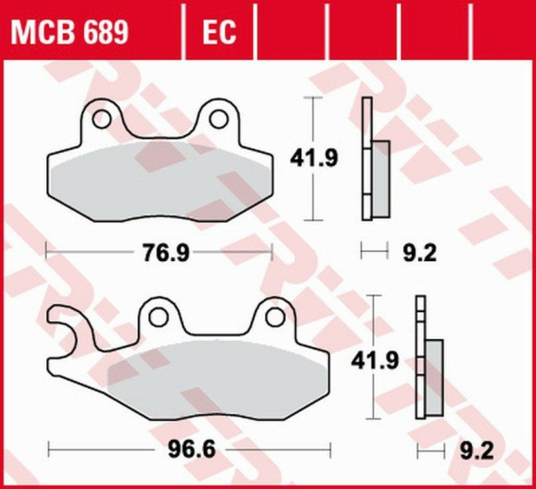 Placute frana fata TRW Organice HONDA CA / CMX REBEL '95-'96/KYMCO 50/125 '00-'17