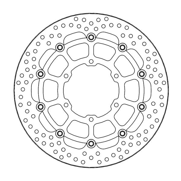 Halo Series Floating Rotor Black, Silver, Stainless Steel