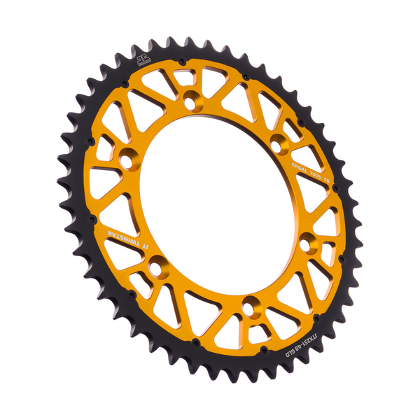 JT SPROCKETS Twinstar Steel-aluminum Hybrid Sprocket Black, Gold 