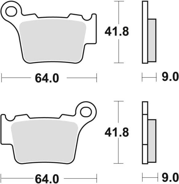 Placute frana spate TRW Sinterizate OFFROAD BMW G450X / SMR '08-'11/ KTM EXC / SX125 '04-'16 EXC / SX250 '03-'17 /EXC300 '04-/ EXC350 '10-/ EXC450 '03-/ EXC500 '09-/ XC525 '03-'07/ EXC530 '08 -'11