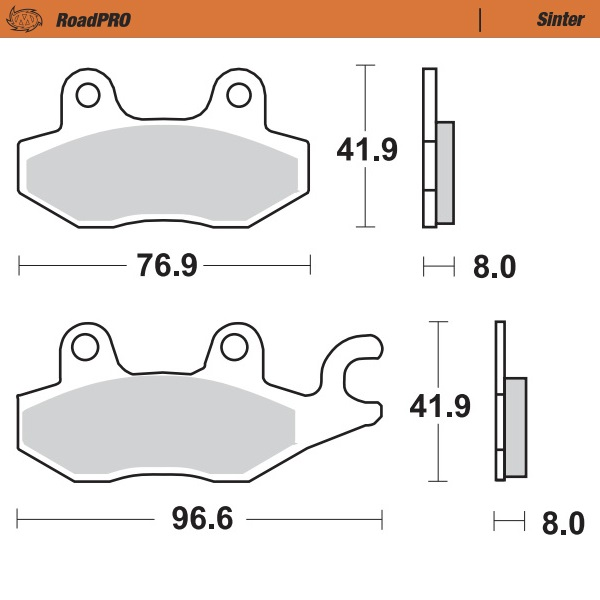 Roadpro Sinder Brake Pad Rear