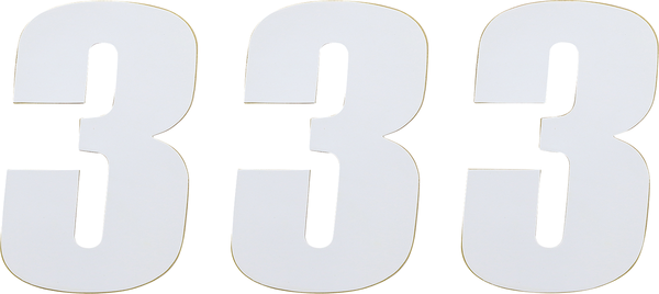 MOOSE RACING Vinyl Race Numbers White -0