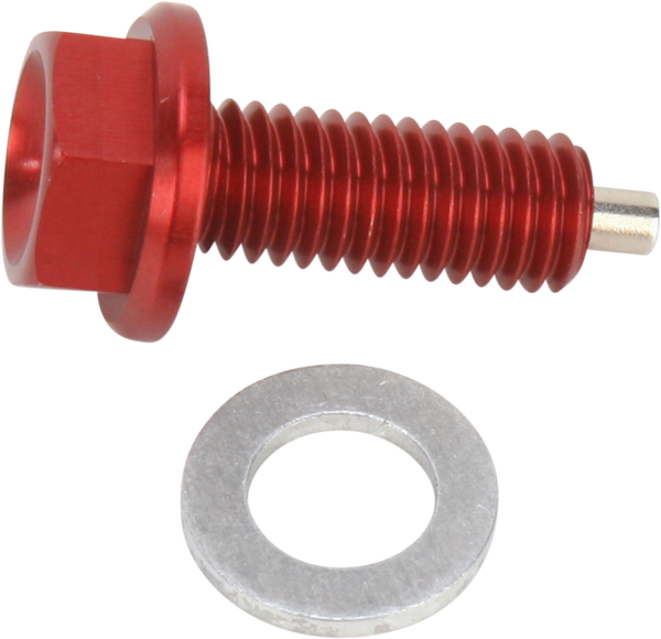 MOOSE RACING Magnetic Drain Plug Red 