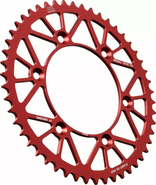 JT SPROCKETS Aluminum Rear Sprockets Red 