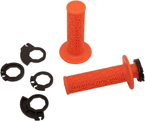 MOOSE RACING 36 Series Clamp-on Grips Black, Orange -0