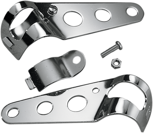 Side-mount Headlight Brackets Chrome