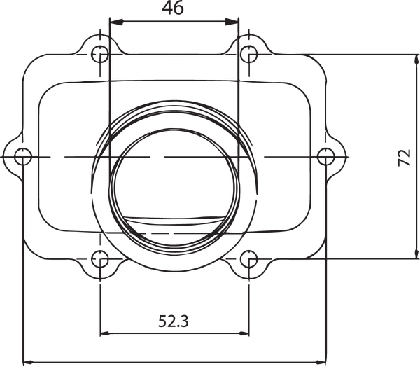 Carburetor Mounting Flange Black-0