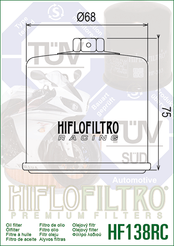 Filtru ulei SUZUKI GSX 250-1400 Hiflofiltro HF138RC-0