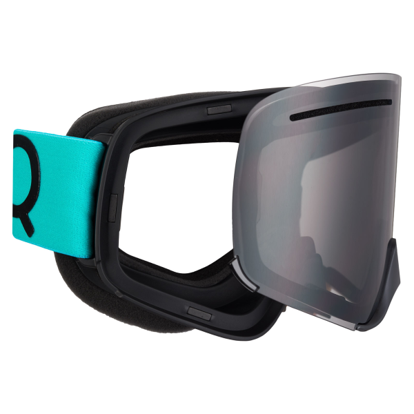 AMOQ Vision Vent+ Magnetic Goggles Turqoise/Black - Smoke-1