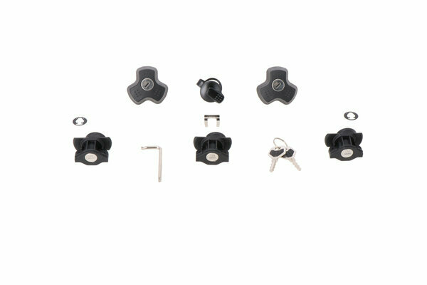 Dusc Lock Set (3 Locks + Anti-theft Devices) Black 