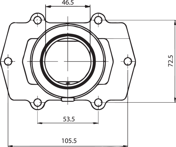 Carburetor Mounting Flange Black-0