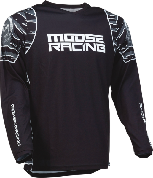 Tricou Moose Racing Qualifier Black/White-3