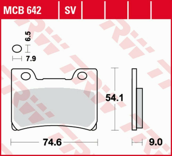 Placute frana fata TRW Organice YAMAHA FZR 1000 GENESIS '91 -'93