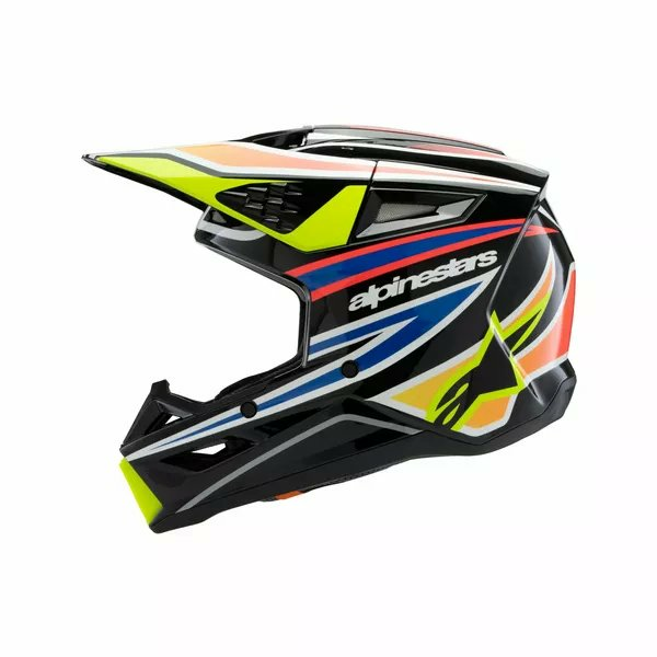 Alpinestars Youth S-m3 Wurx Helmet Black, Blue, Yellow -1