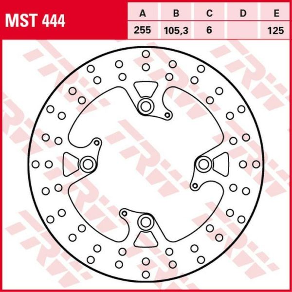 Disc frana spate TRW TRIUMPH TIGER 800 '11 -/SPEED TRIPLE 1050 '11 -'15/SPREENT 1050 '07 -'13/TIGER SPORT 1050 '13 -/BONNEVILLE 1200 BOBBER / SPEEDMASTER / T120 '16 -/SCRAMBLER 1200 '19 -