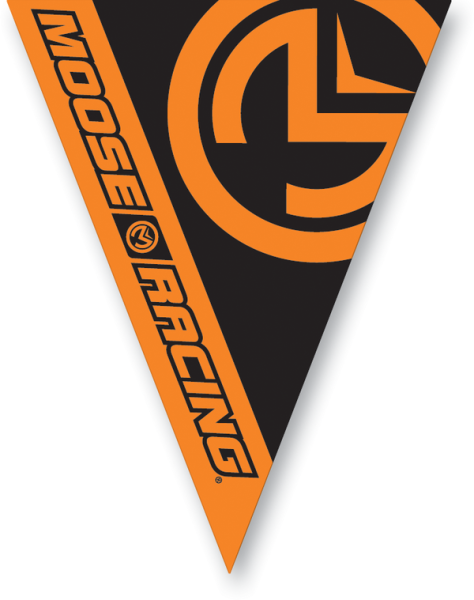 MOOSE RACING String Of Pennant Flags Black, Orange 