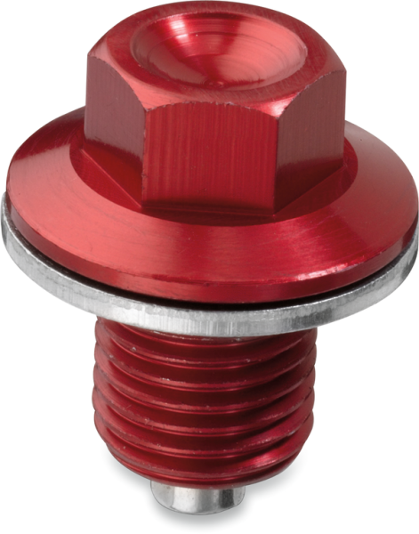 MOOSE RACING Magnetic Drain Plug Red 