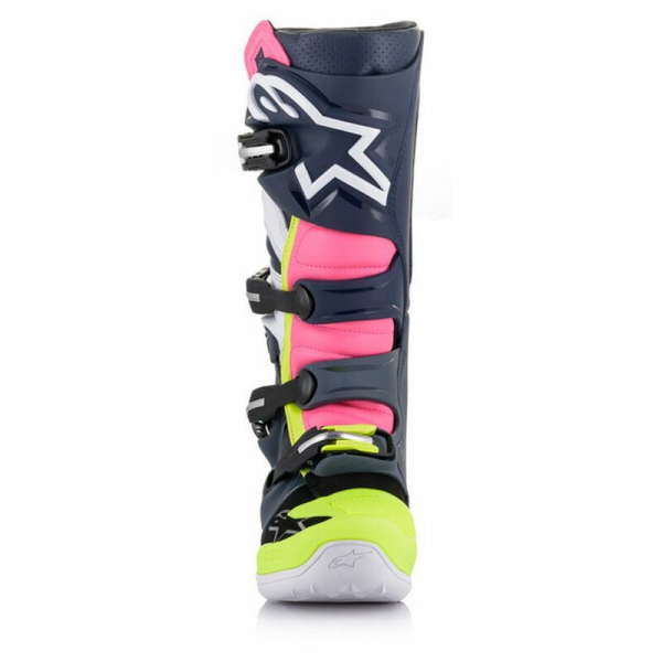 Cizme Alpinestars Tech 7 Black/Blue/Pink/White/Yellow-5