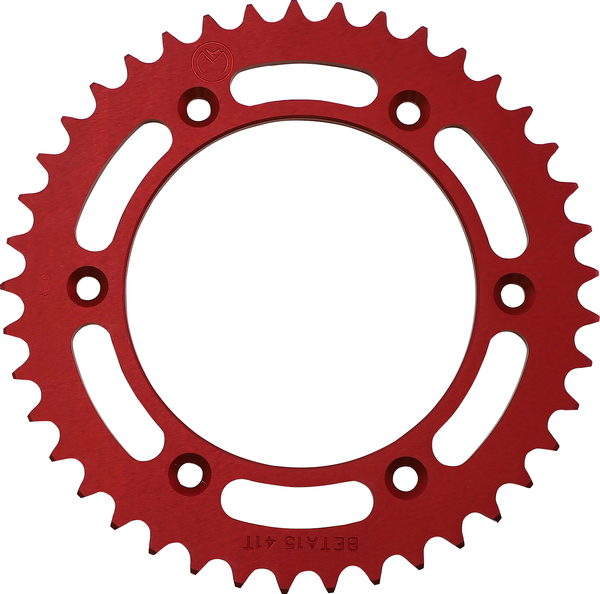 MOOSE RACING Rear Aluminum Sprocket Red -0