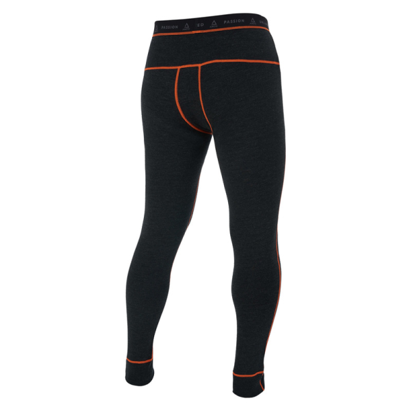 Pantaloni Snowmobil AMOQ 100% Merino Base-Layer Gray/Orange-0