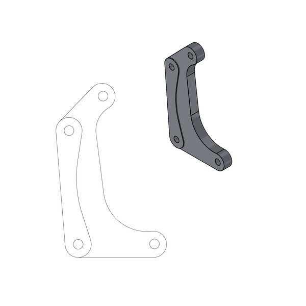 Supermoto Racing Rotor Adapter Bracket Black