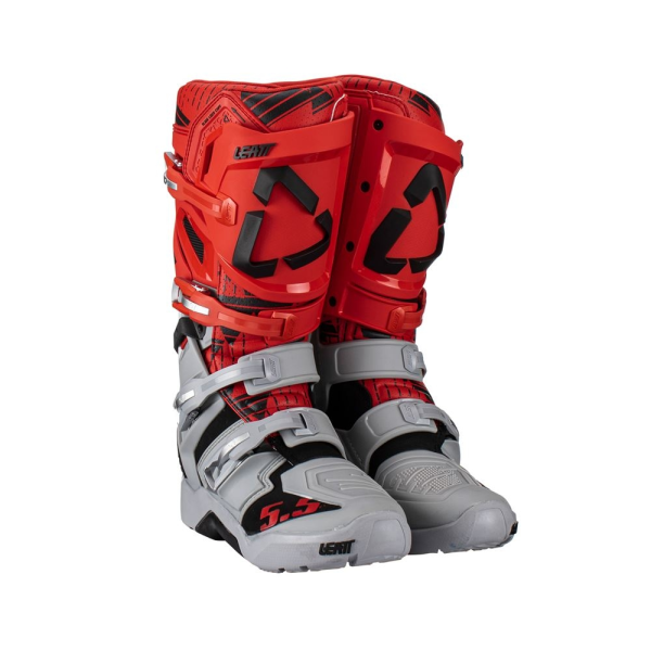 Cizme Leatt 5.5 Flexlock JW22 Red/Gray