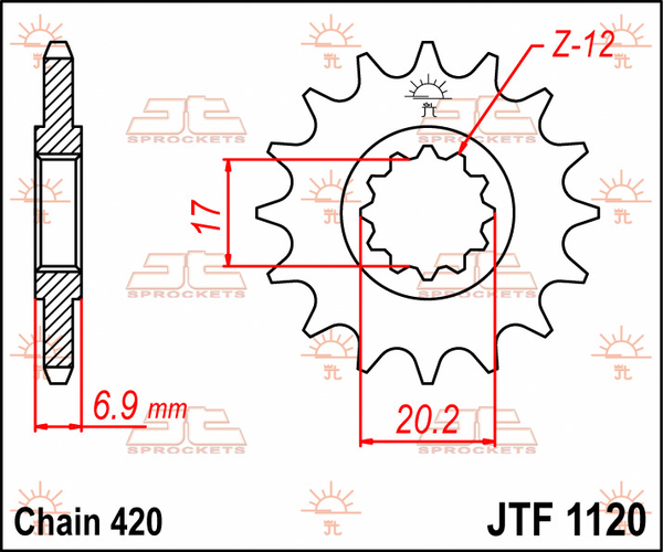 JT SPROCKETS Front Sprocket Natural -0