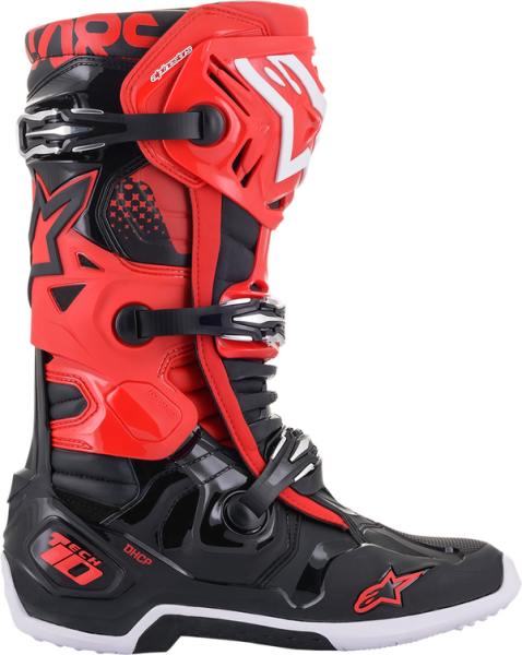 Tech 10 Boots Black, Red-2