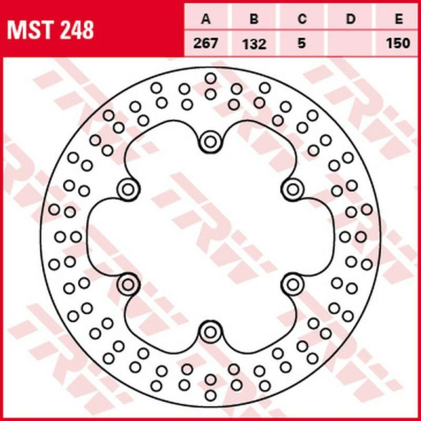 Disc frana fata TRW YAMAHA SR 125 '96 -'03/SRX 600 '86 -'95/XJ 600 '83 -'91/XJ 900 '83 -'94/REAR YAMAHA TDM 900 '11 -'14/XJ 900 '85 -'03/FZR 1000 '87 -'95/FZS 1000 FAZER '01 -'05/XJR 1200/1300 '96 -'16/MT-01 '05 -'12