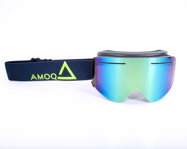 AMOQ Vision Snow Goggles Navy-Gold - Gold Mirror-0