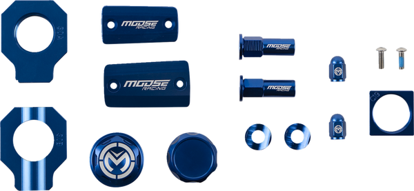 MOOSE RACING Bling Pack Kit Blue, Anodized 