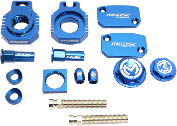 MOOSE RACING Bling Pack Kit Blue, Anodized 