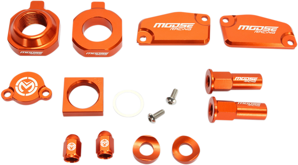 MOOSE RACING Bling Pack Kit Orange, Anodized 