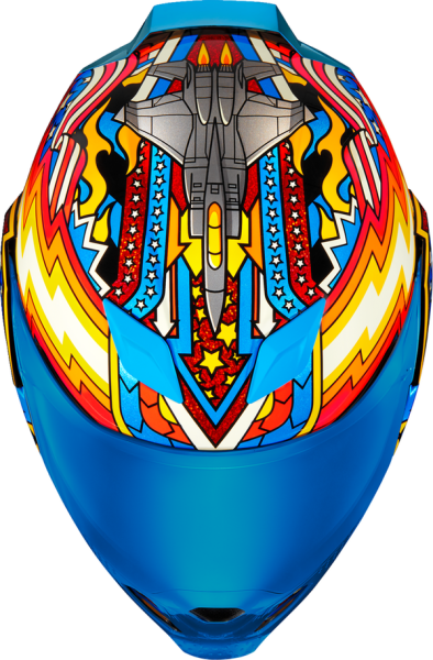 Casca Icon Airflite Fly Boy Red/Yellow/Blue-6