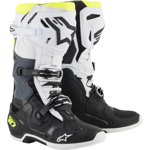 Cizme Alpinestars Tech 10 Black/White/Fluo Yellow