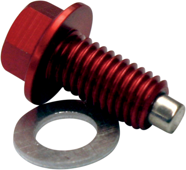 MOOSE RACING Magnetic Drain Plug Red 