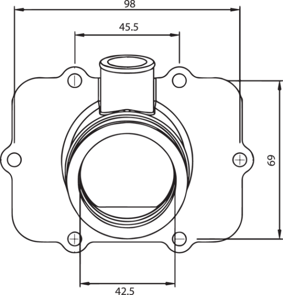 Carburetor Mounting Flange Black-0