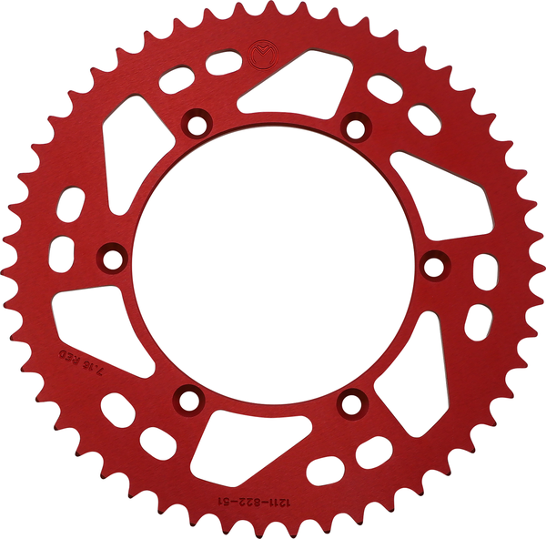 MOOSE RACING Rear Aluminum Sprocket Red -0