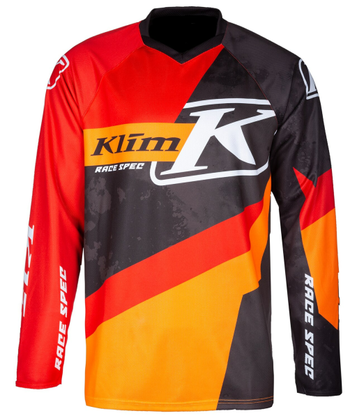 Tricou Snowmobil Klim Revolt Black - Fiery Red-15