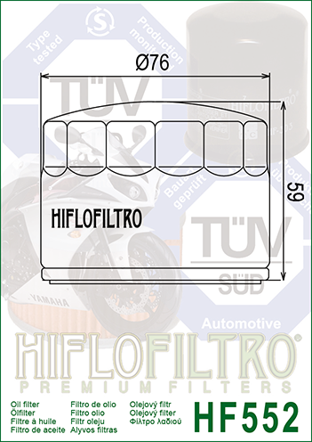 Filtru ulei MOTO GUZZI 1000 CALIFORNIA Hiflofiltro HF552-0