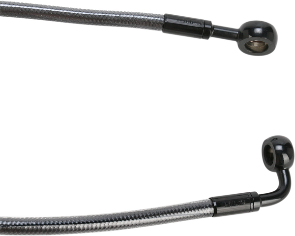 E-z Align Dot Braided Single Disc Front Brake Line Black, Black Pearl-0